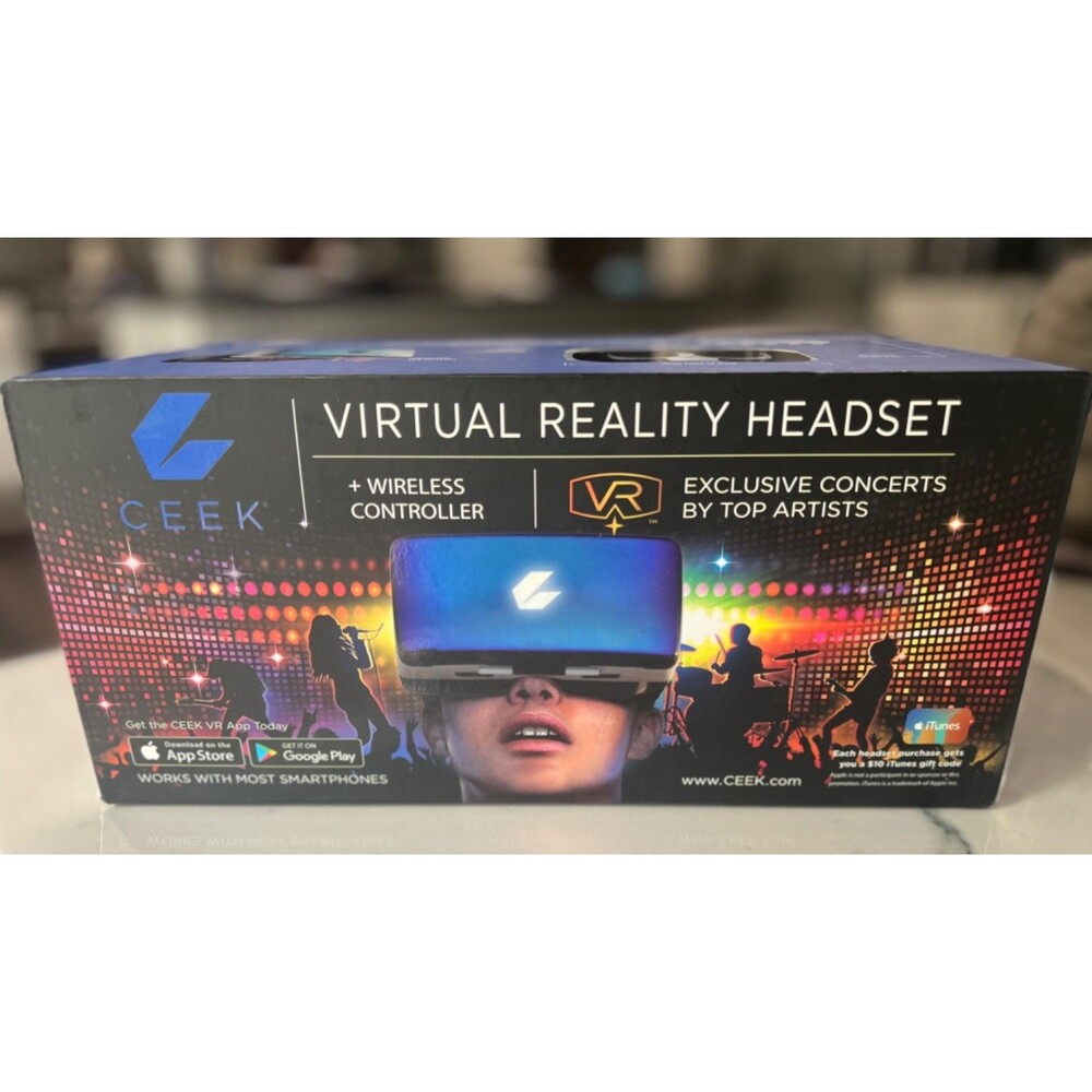 Ceek Virtual Reality Headset & Wireless Controller-New in Open Box